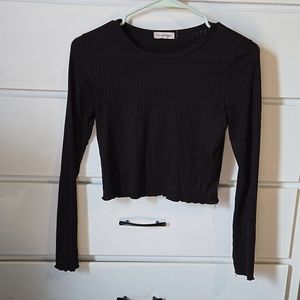Black Cropped Longsleeve